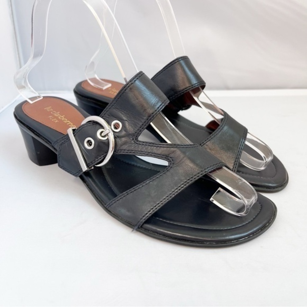 Liz Claiborne flex buckle block heel sandals 7.5